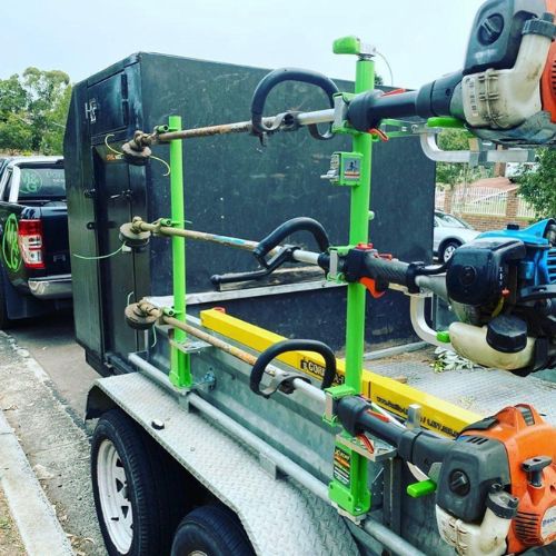 Trailer Racks Lockable 3-Position Trimmer Rack | Xtreme Pro Series | XB103 Balck Out Edition