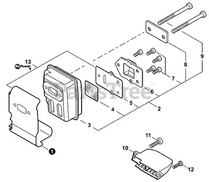 Genuine ECHO Muffler | A300000810 | SRM-225 / GT-225