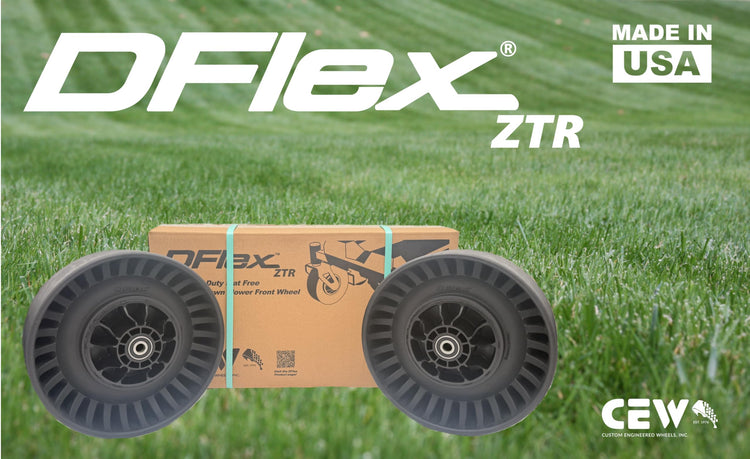 2 PACK DFLEX WHEELS 11 X 5 X 6 FLAT FREE COMMERCIAL